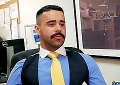 Muscle agent anal sex with cumshot