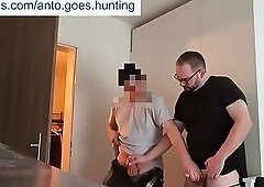 Straight Plumber Comes to Fix My Sink and Catches Me Jerking – We End Up Sucking Each Other