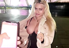 Public Anal & Let 'em Control My Svakom Jordan Toy – Squirt in Parking Lot