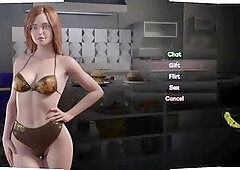 Adult game, big tits, maid
