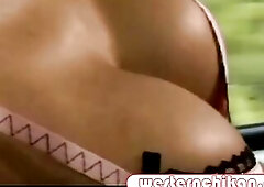 Ebony Breathtaking Tourist Groped on the Bus!