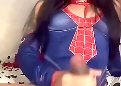 Boss asked me to change my bikini to Spiderwoman