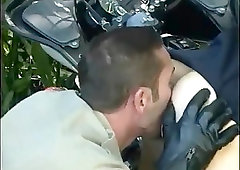 Two policemen ass fucking