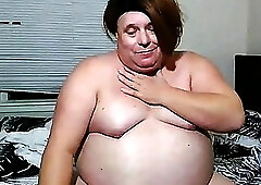 Hot BBW Tranny Pleasuring herself