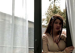 Belgian beauty Camila Cano shares a hushed moment with the neighbor across the hall