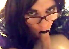 Sucking until he cums right down my throat