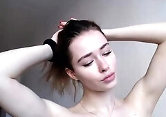 Beauty small tit amateur teen masturbating her shaved pussy