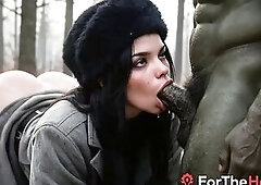 The orc likes going on class field trips to the forest 'coz his favourite classmate is always there[AI]