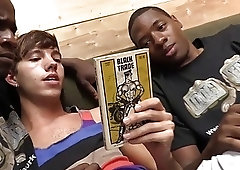 Skinny twink Alex Cruiz is filled up by black wangs