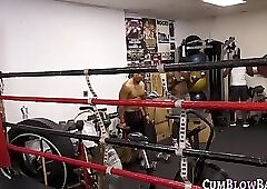 Busty italian blowbangs black dicks