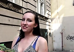 GERMAN SCOUT - NATURAL COLLEGE TEEN eighteen BELLA PICKUP AND SCREW AT STREET CASTING