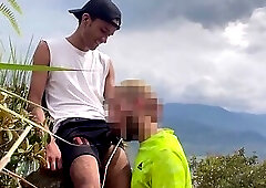 I was masturbating and this guy arrived and we ended up fucking in the middle of the road