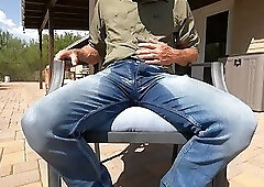 All the yard furniture gets soaked with piss