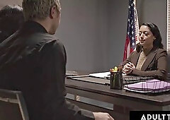 Busty MILF August Skye Lures Counselor Princess Emily Into Wild Interracial Threesome, Seduces