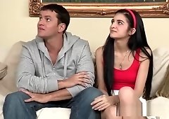 Mature beauty shares a hard cock with a cute teen friend