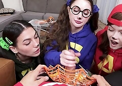 BFFs-We're the Clitmunks! Three Friends Share a Big Cock