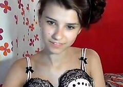 Big boob brunette masturbates on webcam