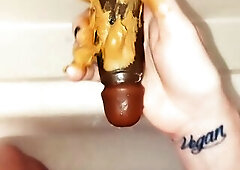 Solo WAM Peanut Butter BBC POV Sploshing Tugjob FTM