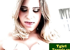 Pierced t-girl Danny Guimaraes solo pleasure