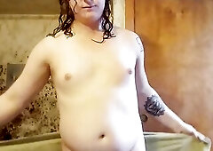 GRWM - HAWT TRANSWOMEN TAKING SHOWER W/ SMOKE BREAK - ASMR