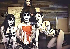 Tattooed Goth Teens have A Bisexual Orgy for Halloween