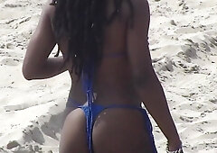 Ebony hot bikini girl amazing solo video