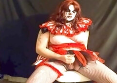 Trans clown babe Angel Wildfang catches you backstage for some naughty roleplay JOI