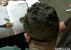 Bulky hunk butt fucking stud