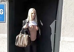 Fucked A Blonde And Finished On Leather Jeans - Lara Lee