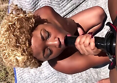 Pornstar Porsha Carrera Pull Out Her Big Strapon And Breaks In Nina Rivera On The Beach