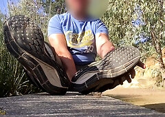 Just a walk - soles got sizzling - expect you don’t mind if I take my boots and socks off