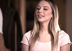 Blonde teen slavegirl Chaos tit tormented to tears