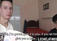 LecheLatinos.com - Super-cute heterosexual Latino's giant moist manmeat escapade for cash