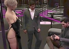 Cuckold girlfriend gets naughty with two guys while her boyfriend waits outside