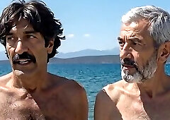 Sakis and Thasos, the horny, hairy, old Greek farmers, go to the sea with the Italian tourist and