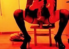 BIG BLACK COCK Transgirl Smoke Tramp