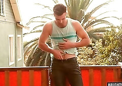 Big dick gay rimjob and cumshot