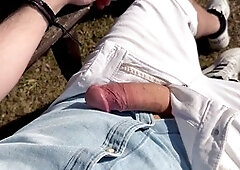 Gay jerking, outdoor, european