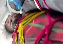 Superheroes bound and spanked in bondage