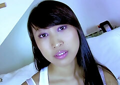 Sharon Lee and Terry Kemaco heat up in passionate interracial sex on the white couch