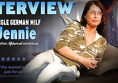 Jennie Is A Single Whit Milf That Loves To Give A Very Naughty Masturbating Interview