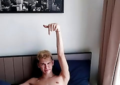 Cutie rides a big dick before getting a cumshot on his ass