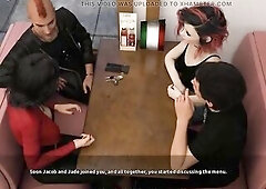 2 sexy cuties and 2 boyz in pizzeria