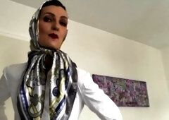 Mature elegant LadyVictoriaValente in a classy white blouse showing off her style