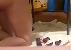 Sissy takes 8inch dildo