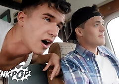 TWINKPOP - Maverick Sun Takes A Rail On Jake Preston's Immense Shaft And Jake Fucks Him Until He Climaxes