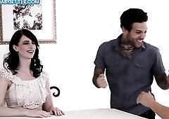 Young babysitter with smalltits joins mother I'd like to fuck and her hubby for blow job satisfying and pussyfucking 3some