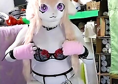 Sexy Kitty Kigurumi Animegao Self Bdsm Fucked By Tentacle