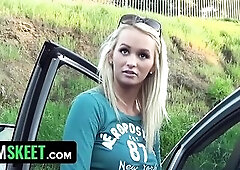 Cute blond playgirl lets me hump her hard