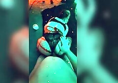 Sucking wang and getting spanked with a thong